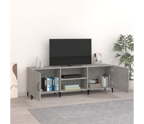 Mueble de TV madera de ingeniería gris hormigón 150x30x50 cm