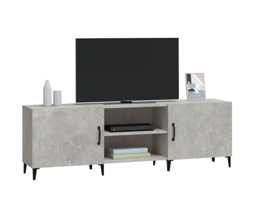 Mueble de TV madera de ingeniería gris hormigón 150x30x50 cm