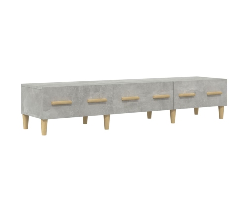 vidaXL Mueble de TV madera contrachapada gris hormigón 150x34,5x30 cm