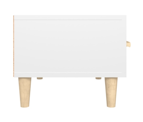 vidaXL Mueble de TV madera contrachapada blanco brillo 150x34,5x30 cm