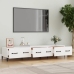 Mueble de TV madera contrachapada blanco 150x34,5x30 cm