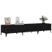 Mueble de TV madera contrachapada negro 150x34,5x30 cm