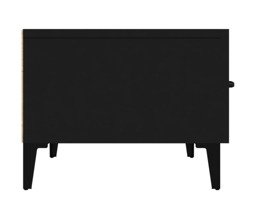 Mueble de TV madera contrachapada negro 150x34,5x30 cm