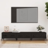 Mueble de TV madera contrachapada negro 150x34,5x30 cm