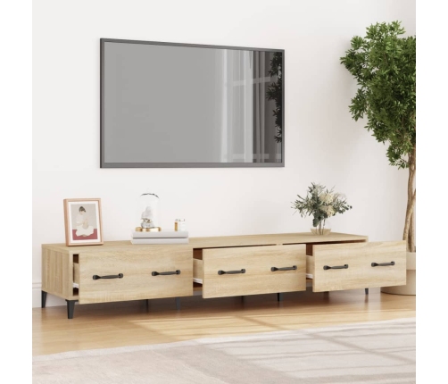 Mueble de TV madera contrachapada roble Sonoma 150x34,5x30 cm