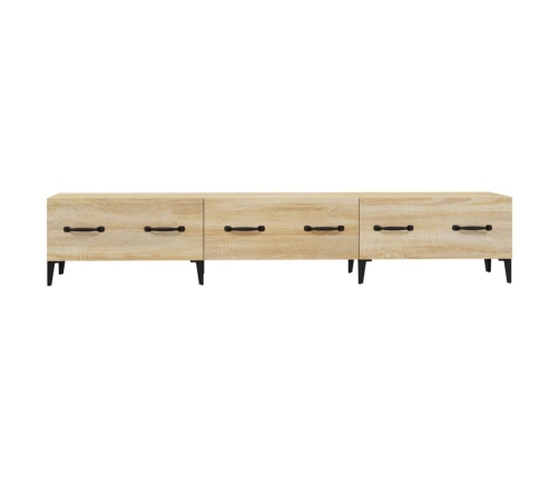 Mueble de TV madera contrachapada roble Sonoma 150x34,5x30 cm