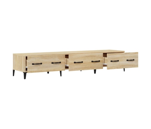 Mueble de TV madera contrachapada roble Sonoma 150x34,5x30 cm