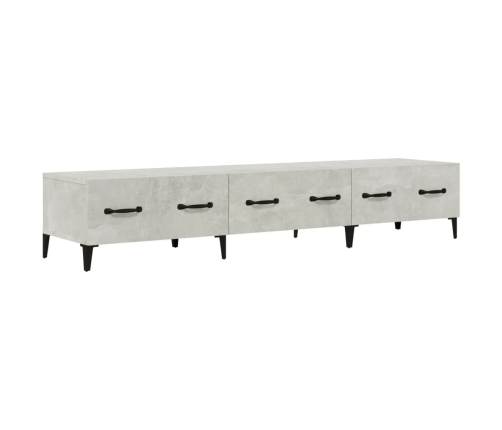 Mueble de TV madera contrachapada gris hormigón 150x34,5x30 cm