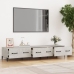 Mueble de TV madera contrachapada gris hormigón 150x34,5x30 cm