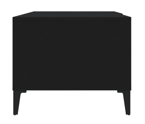 Mesa de centro madera contrachapada negro 90x50x40 cm