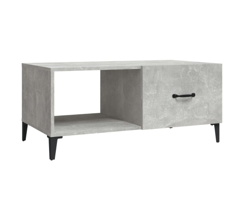 Mesa de centro madera contrachapada gris hormigón 90x50x40 cm