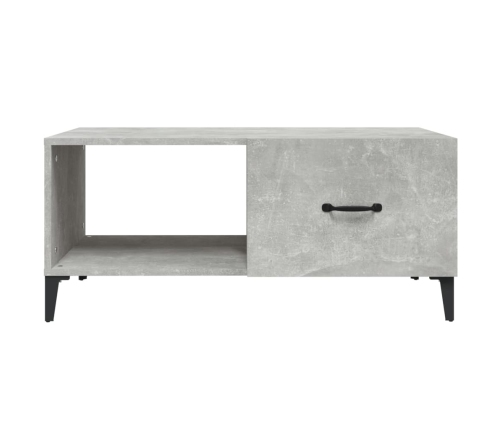 Mesa de centro madera contrachapada gris hormigón 90x50x40 cm