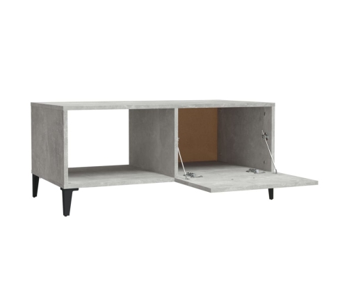 Mesa de centro madera contrachapada gris hormigón 90x50x40 cm