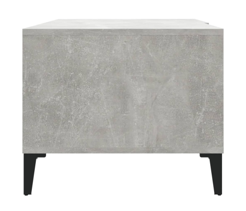 Mesa de centro madera contrachapada gris hormigón 90x50x40 cm