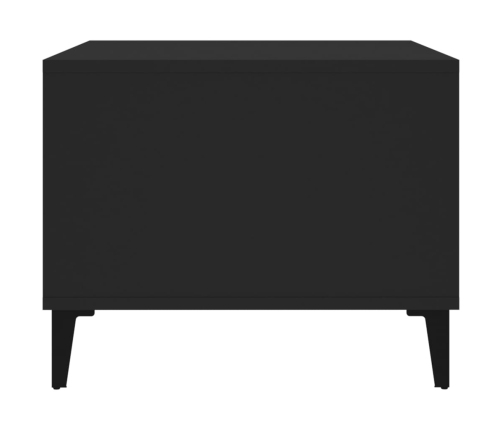 vidaXL Mesa de centro madera contrachapada negro 60x50x40 cm