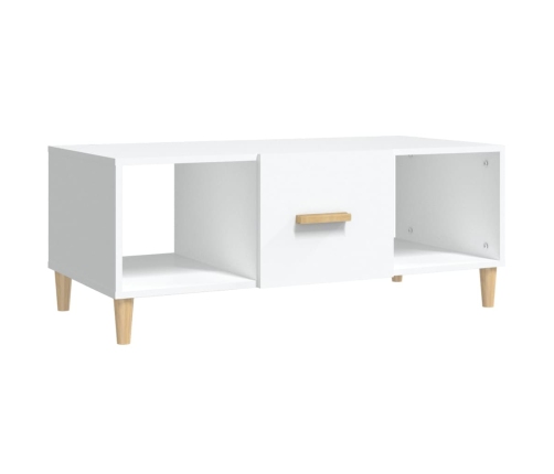 Mesa de centro madera contrachapada blanco 102x50x40 cm