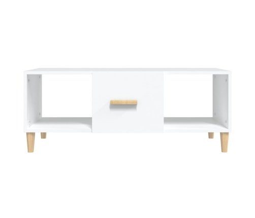 Mesa de centro madera contrachapada blanco 102x50x40 cm