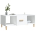 Mesa de centro madera contrachapada blanco 102x50x40 cm