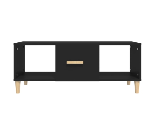 Mesa de centro madera contrachapada negro 102x50x40 cm