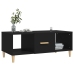 Mesa de centro madera contrachapada negro 102x50x40 cm