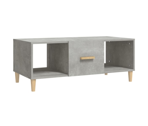 Mesa de centro madera contrachapada gris hormigón 102x50x40 cm