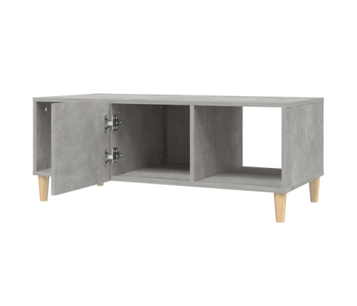 Mesa de centro madera contrachapada gris hormigón 102x50x40 cm