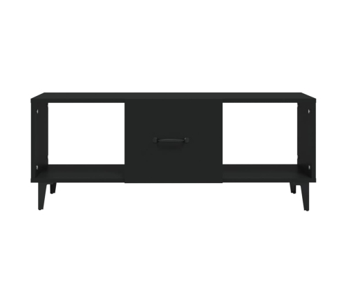 Mesa de centro madera contrachapada negro 102x50x40 cm