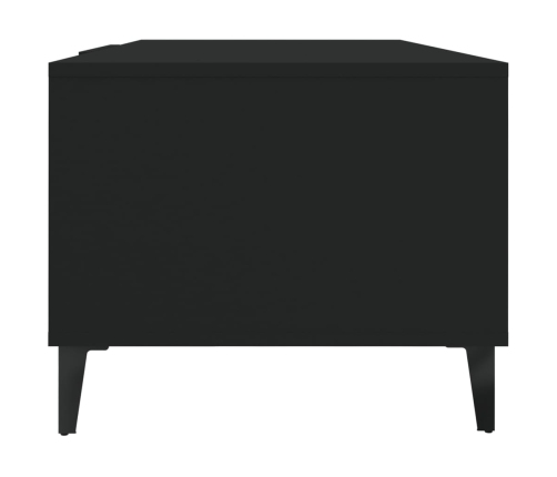 Mesa de centro madera contrachapada negro 102x50x40 cm