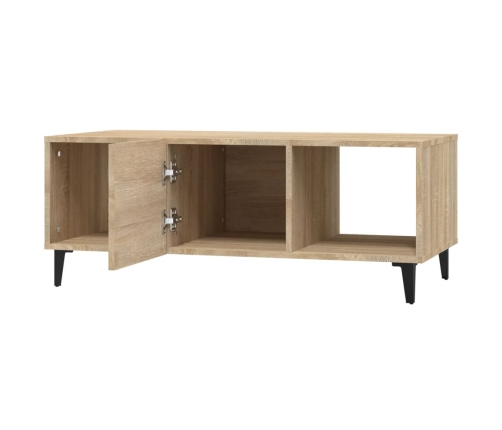 Mesa de centro madera contrachapada roble sonoma 102x50x40 cm