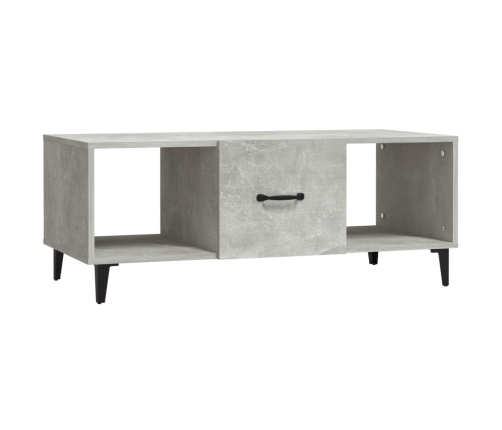 Mesa de centro madera contrachapada gris hormigón 102x50x40 cm