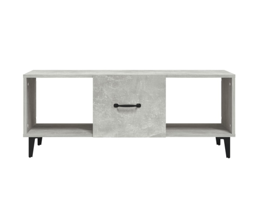 Mesa de centro madera contrachapada gris hormigón 102x50x40 cm