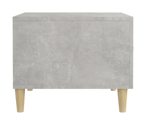 Mesa de centro madera contrachapada gris hormigón 50x50x40cm