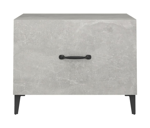 Mesa de centro con patas de metal gris hormigón 50x50x40 cm