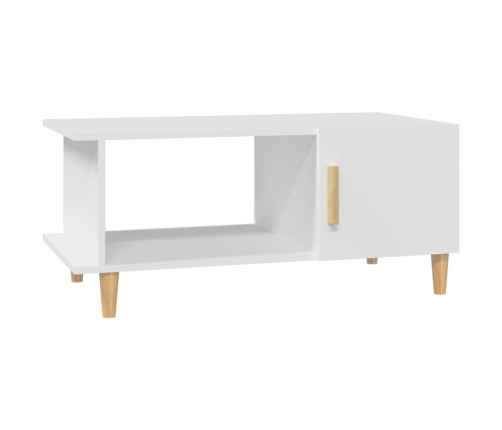 Mesa de centro madera contrachapada blanco 90x50x40 cm