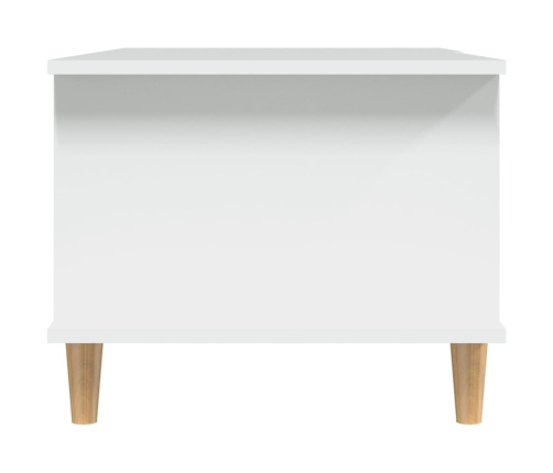 Mesa de centro madera contrachapada blanco 90x50x40 cm