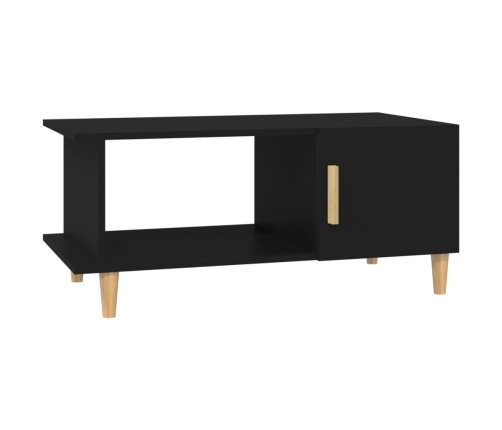 Mesa de centro madera contrachapada negro 90x50x40 cm