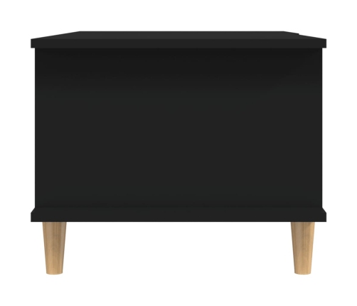 Mesa de centro madera contrachapada negro 90x50x40 cm