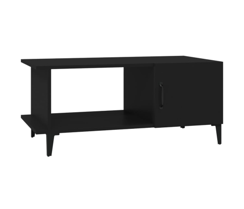 Mesa de centro madera contrachapada negro 90x50x40 cm