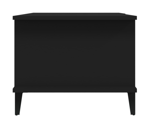 Mesa de centro madera contrachapada negro 90x50x40 cm