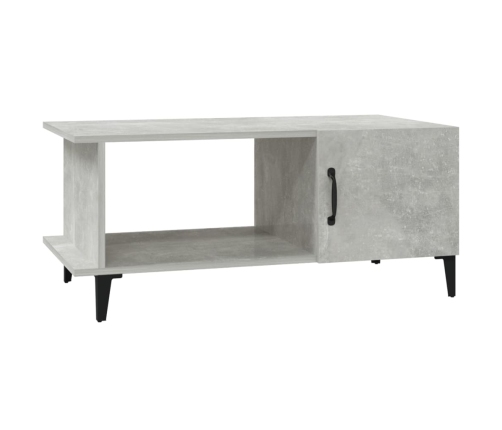 Mesa de centro madera contrachapada gris hormigón 90x50x40 cm