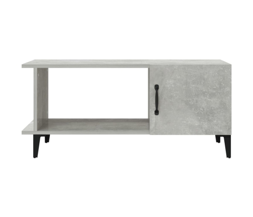 Mesa de centro madera contrachapada gris hormigón 90x50x40 cm