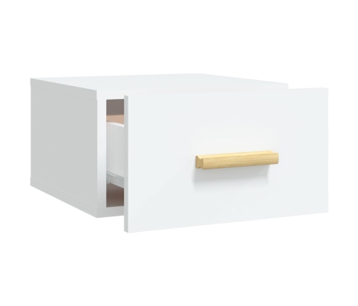 Mesitas de noche de pared 2 uds blanco 35x35x20 cm