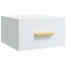 Mesitas de noche de pared 2 uds blanco brillo 35x35x20 cm