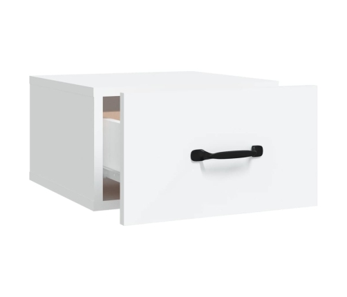 Mesitas de noche de pared 2 uds blanco 35x35x20 cm