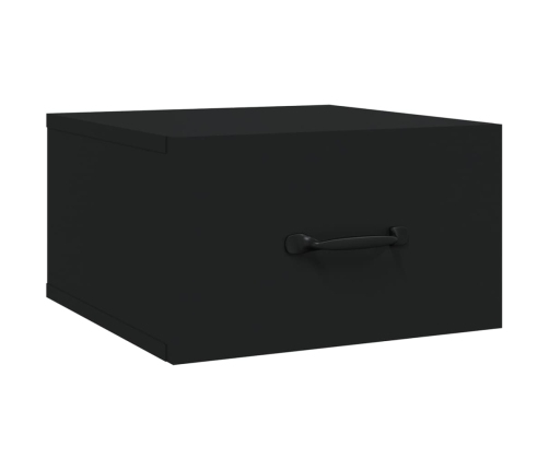 Mesitas de noche de pared 2 uds negro 35x35x20 cm