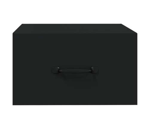 Mesitas de noche de pared 2 uds negro 35x35x20 cm