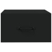 Mesitas de noche de pared 2 uds negro 35x35x20 cm