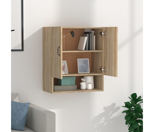 Armario de pared madera contrachapada roble sonoma 60x31x70 cm