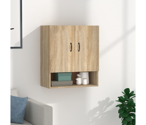 Armario de pared madera contrachapada roble sonoma 60x31x70 cm