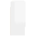 Armario de pared madera contrachapada blanco brillo 60x31x70 cm